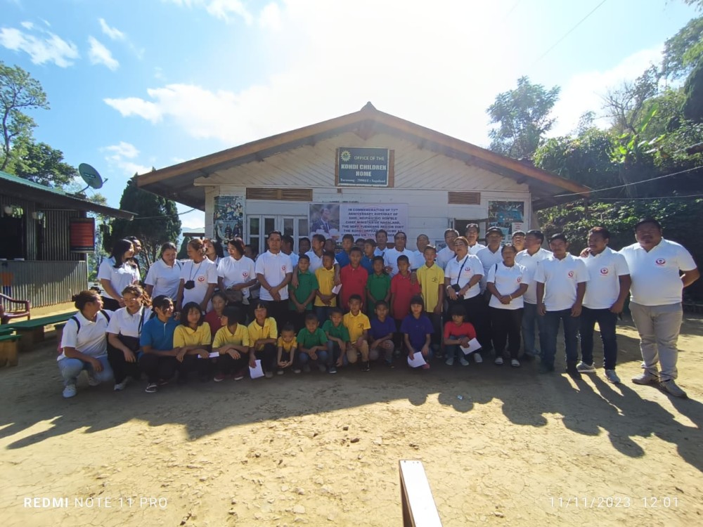 NDPP Tuensang Region during their visit to Kohdi Orphanage Home in Tuensang town on November 11.